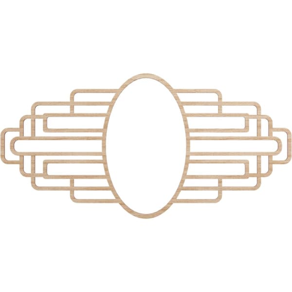 Ekena Millwork Elizabeth Wood Fretwork Pierced Ceiling Medallion, Alder, 22"W x 11"H x 6"IW x 10 3/8"IH x 3/8"T CMWP22X11X0375EBAL - main